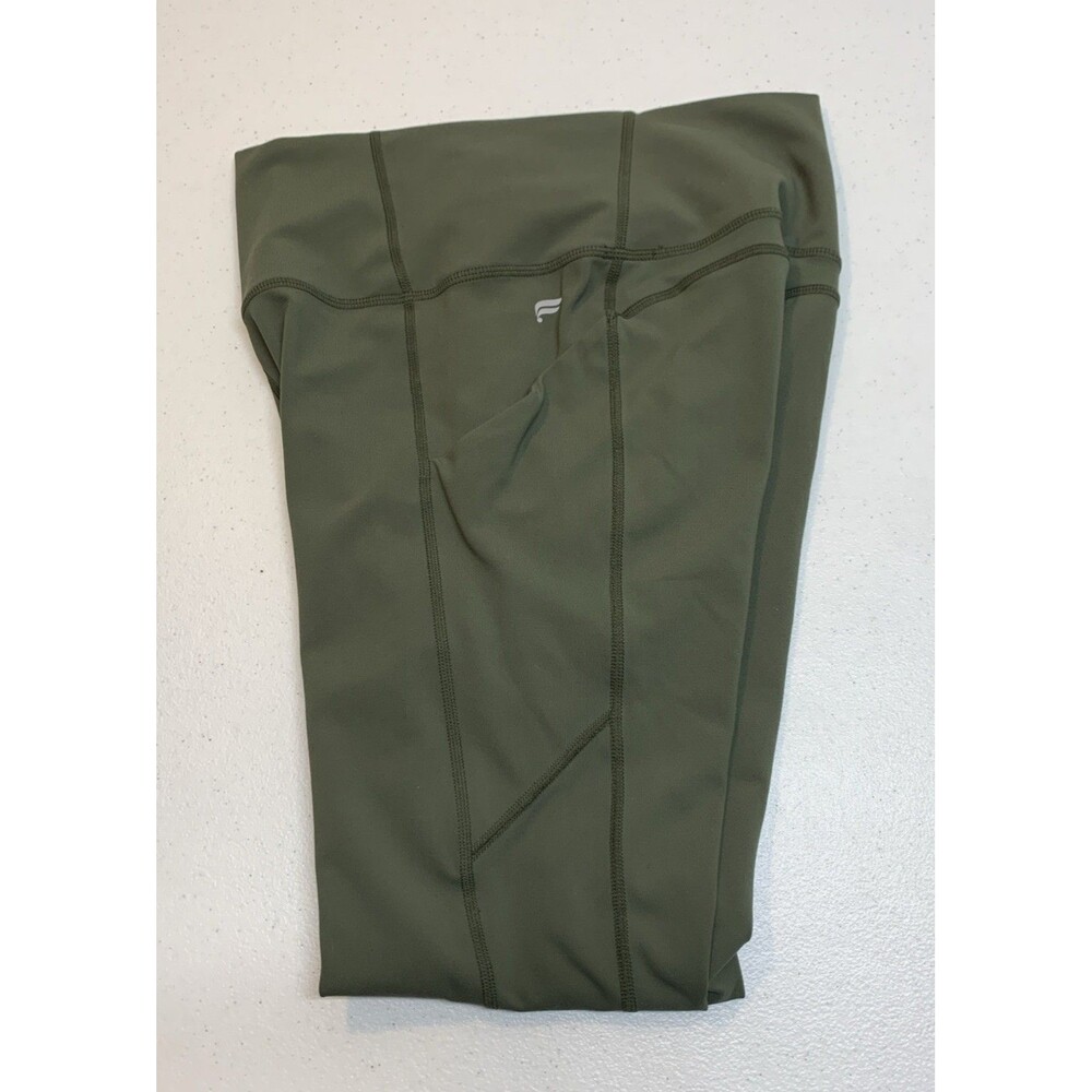 Fabletics Pureluxe Leggings Womens S Olive Green Pockets
